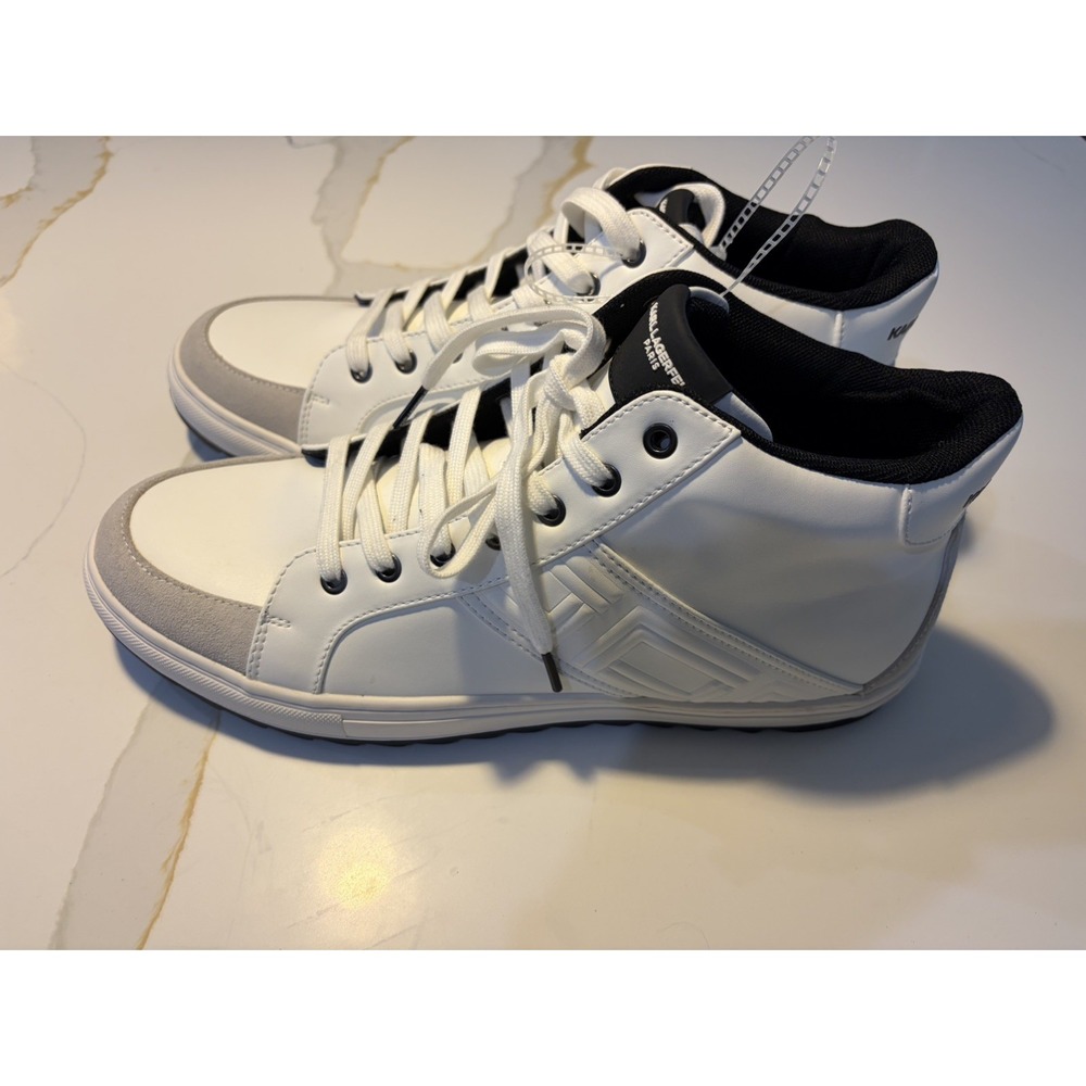 KARL LAGERFELD PARIS Men's Debossed Logo High-Top Sneaker Size 13 NWOB $125